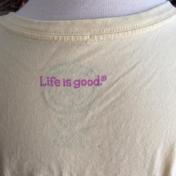 Life is good tee yellow flip-flop design small - Picture 5 of 6